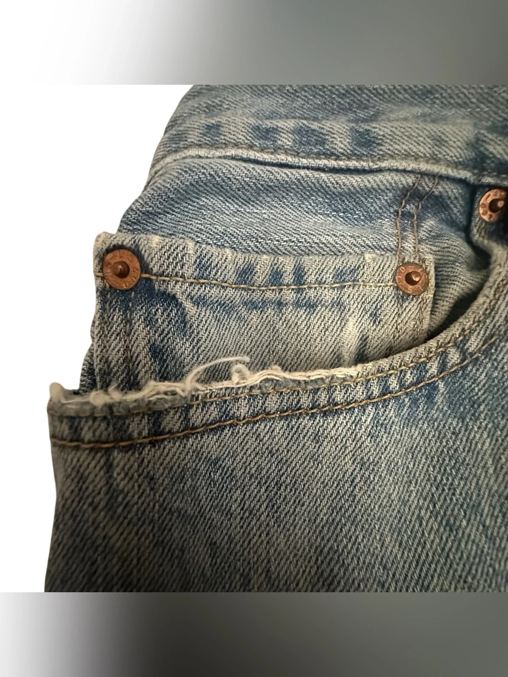Levi's Faded 501 Blue Straight-Leg Jeans 34/30